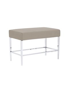Monaco Velvet Loveseat no Back 30" High Bar