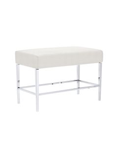 Monaco White Loveseat no Back 30" High Bar