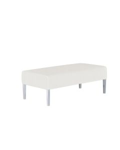 Monaco Loveseat Ottoman White