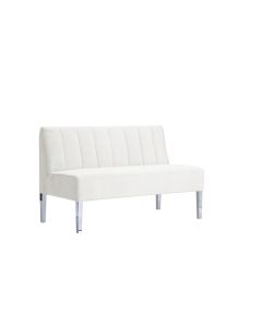 Monaco White Loveseat with Back 16" High Lounge