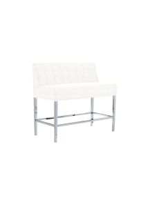 Monaco White Loveseat with Back 30" High Bar