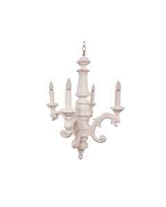 Chandelier, 4 Light Napoleon White