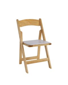 Natural Padded Folding Chair