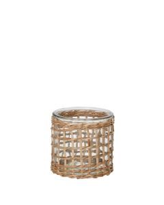 Rattan Candle Holder 4"
