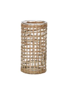 Rattan Candle Holder 8"