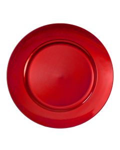 Red Resin Charger Plate 13"