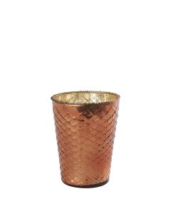 Rose Gold Diamonds Candle Holder 4"