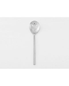 Hammered Serving Spoon Pierced 10"