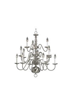 Chandelier, 15 Light Americana Silver