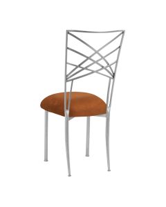 Silver Chameleon with Copper Suede Cushion