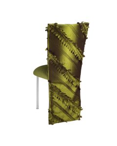 Olive Taffeta Petals Silver Chameleon