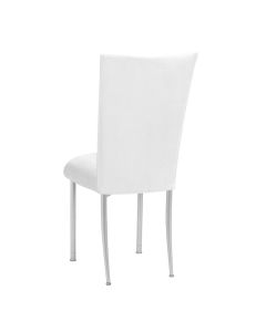 Silver Chameleon White Suede Chair