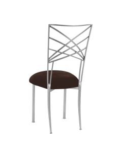 Silver Chameleon with Chocolate Suede Cushion