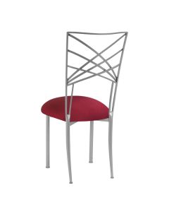 Silver Chameleon with Cranberry Stretch Knit Cushion