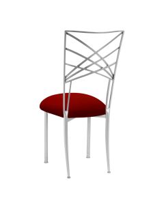 Silver Chameleon with Red Velvet Cushion