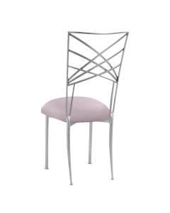 Silver Chameleon with Soft Pink Velvet Cushion