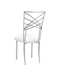 Silver Chameleon with White Stretch Knit Cushion