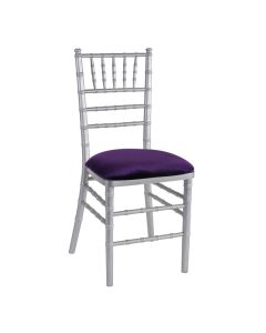 Silver Chiavari Chair with Deep Purple Velvet