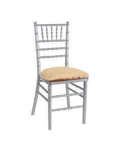 Silver Chiavari Chair with Gold Velvet 