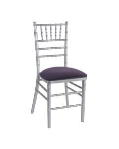 Silver Chiavari Chair with Lilac Suede