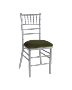 Silver Chiavari Chair with Olive Velvet
