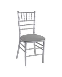 Silver Chiavari Chair with Silver Stretch Knit 