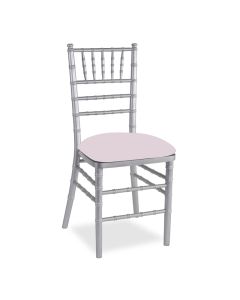 Silver Chiavari Chair with Soft Pink Velvet Cushion