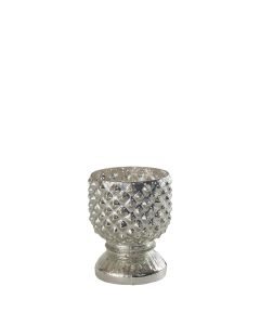 Silver Mercury with Base Candle Holder 3.5"