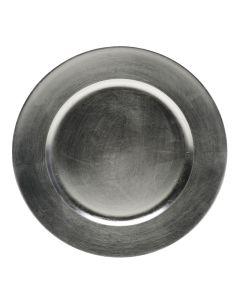 Silver Resin Charger Plate 13"