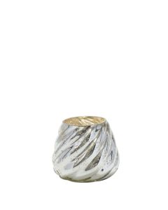 Silver Swirl Candle Holder 3.5"
