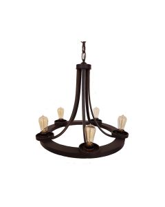 Chandelier, 5 Light Edison