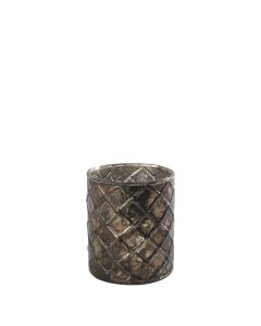 Smoke Diamonds Large Candle Holder 3"