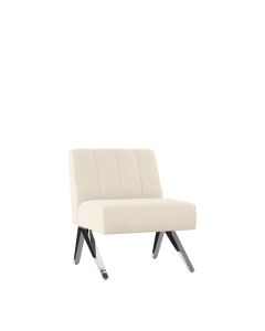 Soho Ivory Velvet Lounge Chair