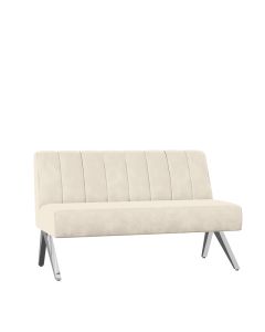Soho Ivory Velvet Lounge Loveseat