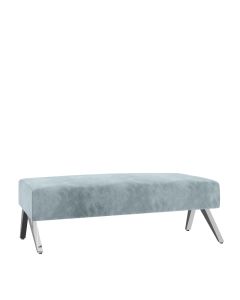 Soho Rain Velvet Lounge Rectangle Ottoman