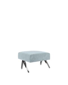 Soho Rain Velvet Lounge Square Ottoman