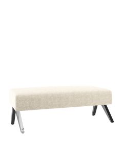 Soho Snow Boucle Lounge Rectangle Ottoman