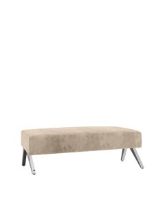 Soho Truffle Velvet Lounge Rectangle Ottoman