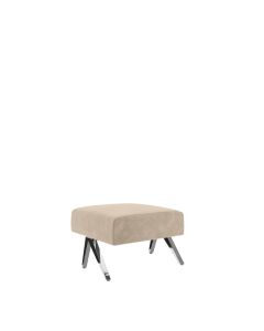 Soho Truffle Velvet Lounge Square Ottoman
