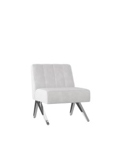 Soho White Velvet Lounge Chair