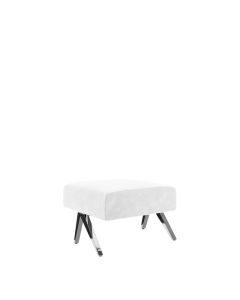 Soho White Velvet Lounge Square Ottoman