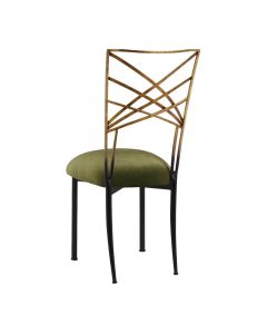 Two Tone Chameleon with Olive Velvet Cushion