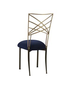 Two Tone Chameleon with Navy Suede Cushion
