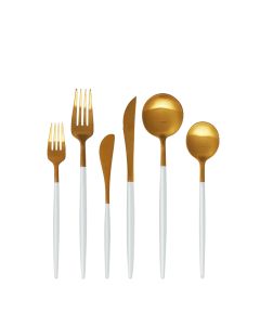 Uptown White Brushed Gold Collection