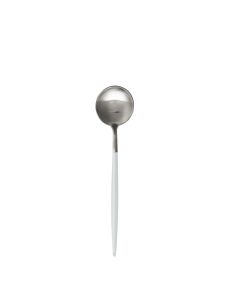 Uptown White Silver Soup Spoon