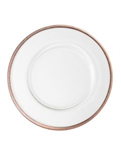 Veneto Copper Rim Charger or Service Plate 12.75"