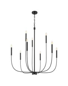 Vivian Black Chandelier 37"