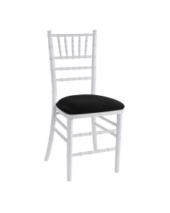 White Chiavari Chair with Black Stretch Knit 