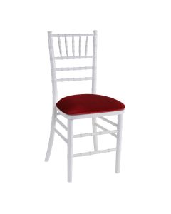 White Chiavari Chair with Red Velvet