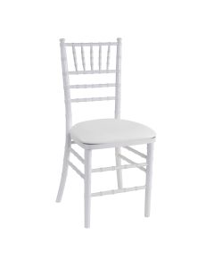 White Chiavari Chair White Cushion Standard